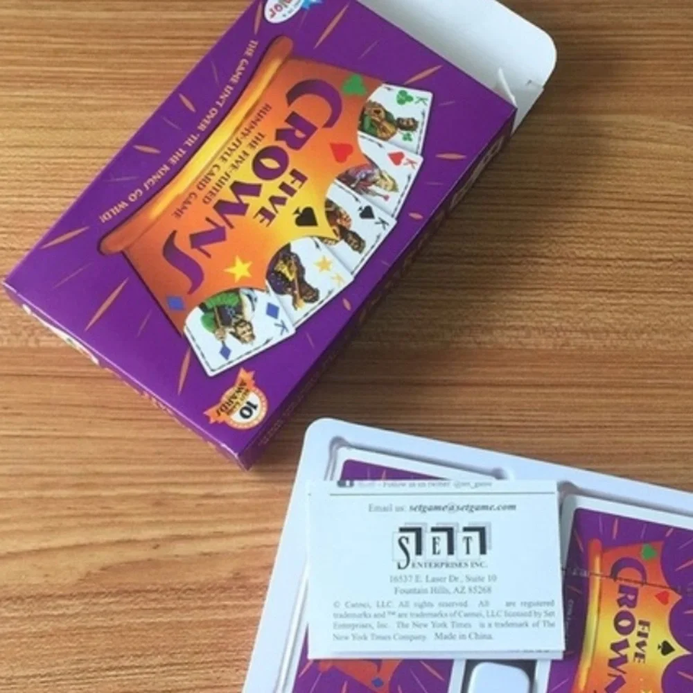 Five Crowns The 5 Suited Style Card Game That Is played W/An Extra Suit